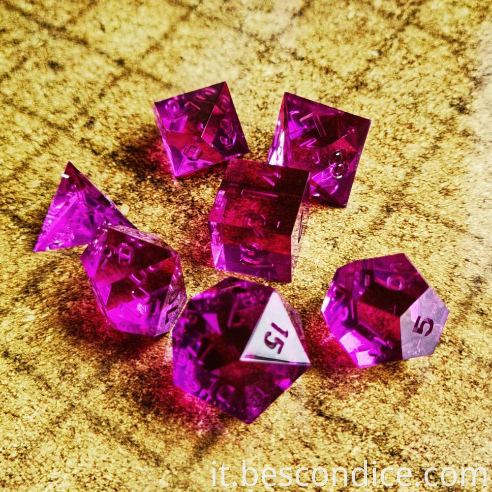 Colorful Crystal Handmade Poyhedral Dice 4